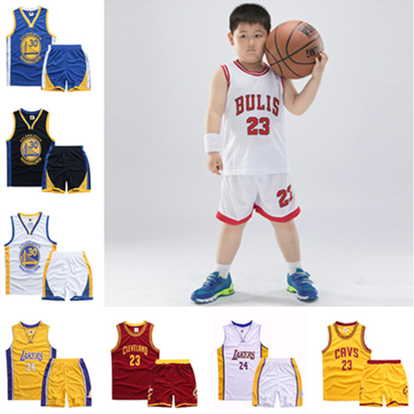 110-165 Kids Basketball Team Shorts Set Number Letters Print Boys Girls Teens Summer Two-piece Tracksuit Sportswear Sport Team Suits D22001