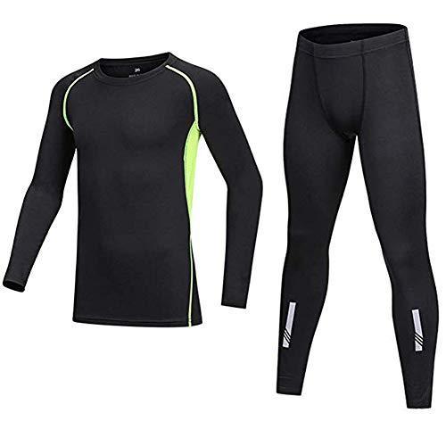 Boys Clothes Long Sleeve Athletic Base Layer Compression Underwear Shirt & Tights Set