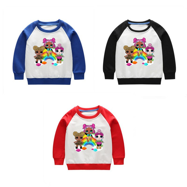 Cartoon Doll Girls Boy Hoodies Thicken Long Sleeve Sweatshirts Children Pullover Top Clothing Hoody sale zx03