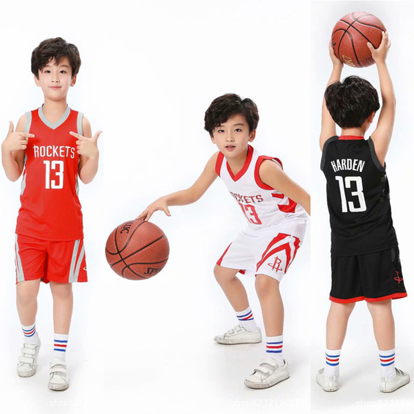 Wholesale sale American basketball 13# super basketball star custom basketball clothing outdoor sports clothing for big children