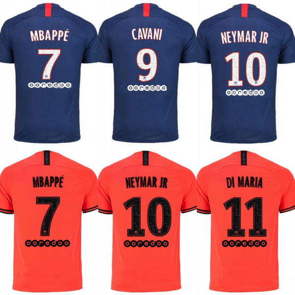 Best Quality Maillots de foot 19 20 MBAPPE soccer jersey 2019 2020 Paris MARQUINHOS GANA shirt camisetas football kit for men kids sets