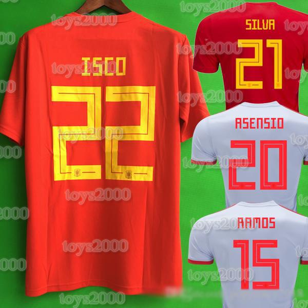 camiseta españa RODRIGO PACO ALCACER Spain soccer jersey RAMOS SARABIA THIAGO INIESTA football soccer shirt camisetas de futbol maillot19 20