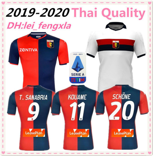 2019 2020 Genoa Cricket Soccer Jersey 2019/20 PINAMONTI KOUAME Soccer Uniform Adult PANDEV SCHONE RADOVANOVIC Football Shirt Boys Jerseys