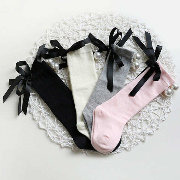 0-7Y Infant Baby Kid Girl Bowknot Pearl Stocking Cotton Pantyhose Stockings Princess Tights Autumn Winter Sets