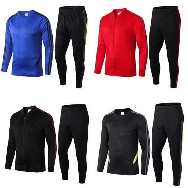 20 utd tracksuits football jogging suits set long sleeve soccer tracksuits black red blue manchester training suit kits survetement foot