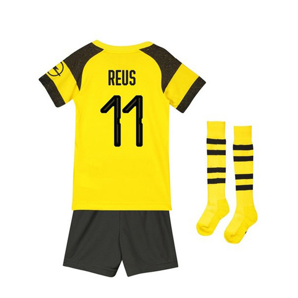 Kids Jersey Adult Home Away 18 19 New Season Bundesliga Team Uniform Customized NO.11 REUS Soccer Jerseys Suit