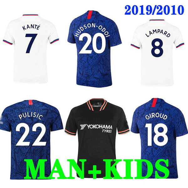 By DHL KANTE LAMPARD ODOI JORGINHO PULISIC CHEEK soccer jersey 2019 2020 GIROUD Camiseta de football kits shirt 19 20 maillot camisetas11