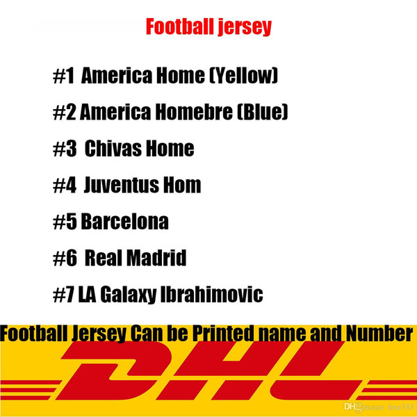 2019 - 2020 Thai New Models Jerseys DHL free shipping Football Jerseys Can be Printed Number and Name All Clubs New Jersey W3235