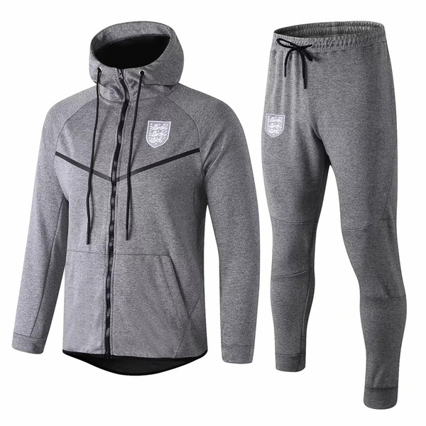 S-XL 18/19 Jacket Men's Sports Casual Running Set Long Sleeve Sports Set England Jacket Set