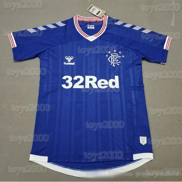 Thai quality 2019 2020 Glasgow Rangers 19 20 Home Blue Soccer Jerseys Rangers Football jersey soccer kit Shirts19 20