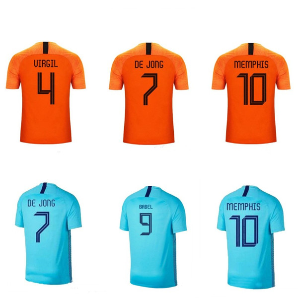 2019 nederland kids soccer jersey MEMPHIS DE JONG VIRGIL DE LIGT football shirt home away fans tops mens camisa de futebol