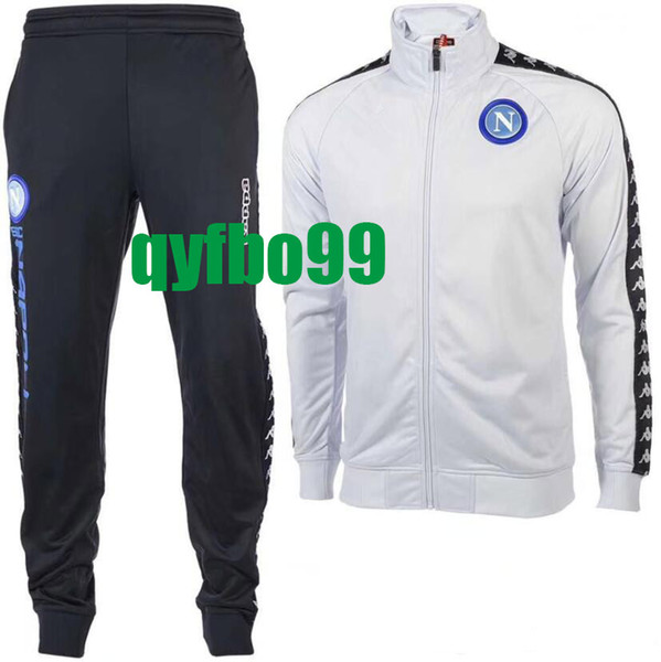 TOP quality 2018 Napoli trackSuit Hamsik Insigne Callejon Zielinski 18/19 SSC Naples long zipper jacket set 2018 2019 Soccer veste suit