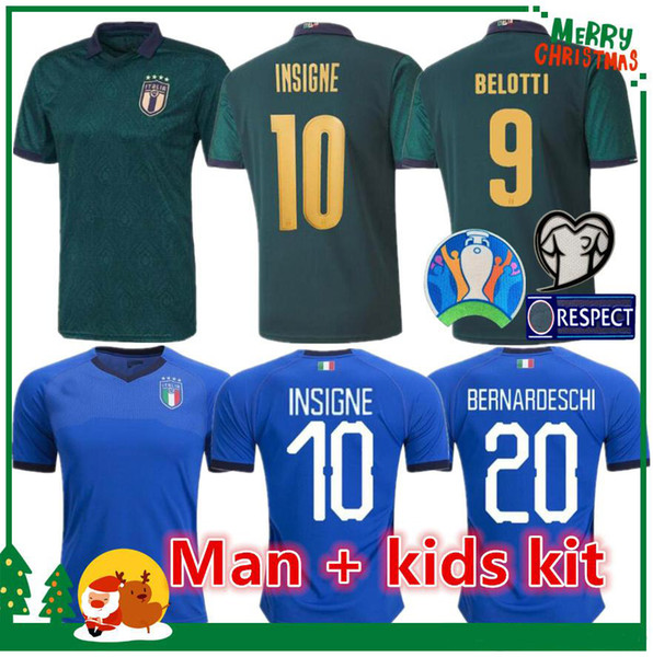 MAN 2019 2020 ITALY soccer Jersey 19 20 green away JORGINHO EL SHAARAWY BONUCCI INSIGNE BERNARDESCHI FOOTBALL SHIRTS