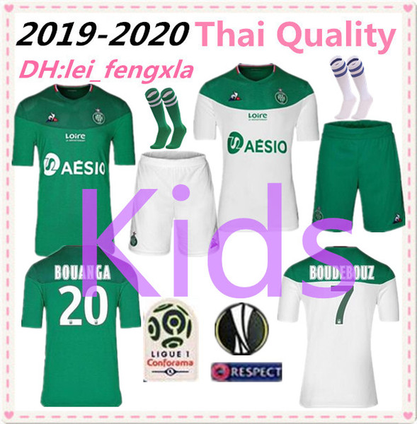 Kids kit maillot asse Jersey 19 20 Etienne soccer Jerseys 2019 2020 AS Étienne KHAZRI CABELLA BERIC NORDIN HAMOUMA JERSEY FOOTBALL SHIRT