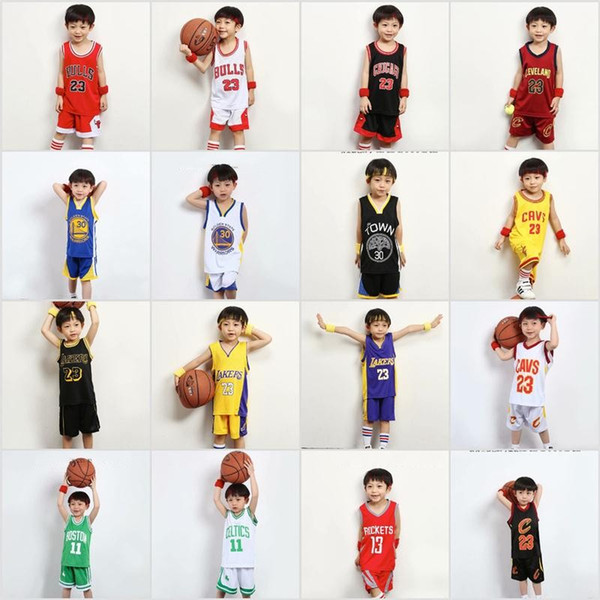 Summer Baby Boys Girls Suits Kids Basketball Clothing Children Breathable Sport Outfit Sleeveless T-shirts Vest Tops + Short Pants 2pcs/set