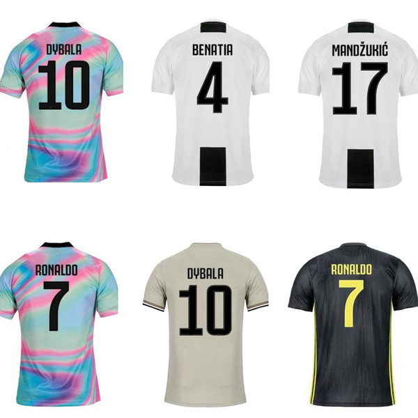 18 19 Juventus Soccer Jersey Kids Kit boy girl RONALDO DYBALA HIGUAIN MATUIDI EMRE uniforme Ea Sports Juve adulto maglia Maglie calcio