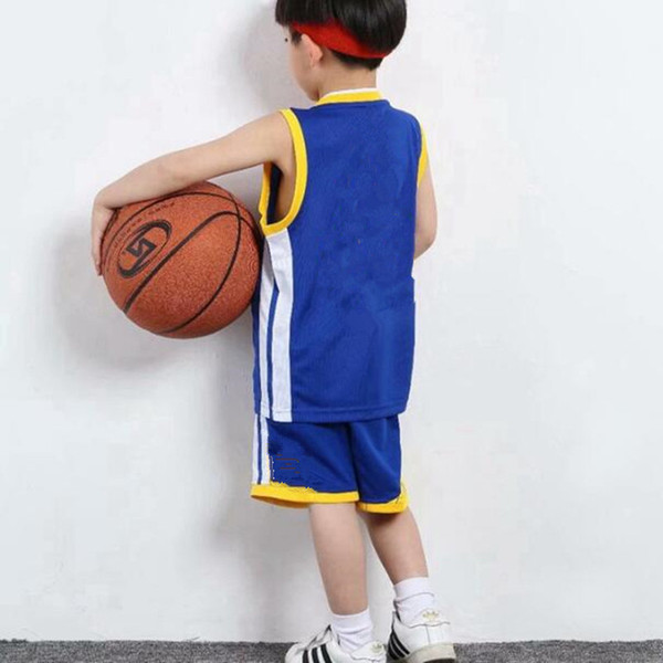 Kids Clothing Sets Curry Student Boys Girls Youth Baloncesto Sports Children Lebron Basketball Jerseys Suits Shirts + Shorts 75-165cm XZT034