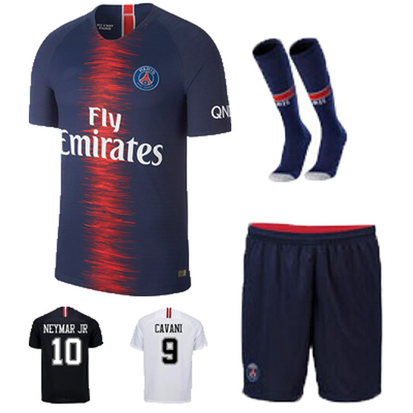 Quality Ordinary Edition PSG Soccer Jersey Saint Germain Football Kits Shirts Uniform MBAPPE NEYMAR JR Polyester Sports Clothes Set 2018