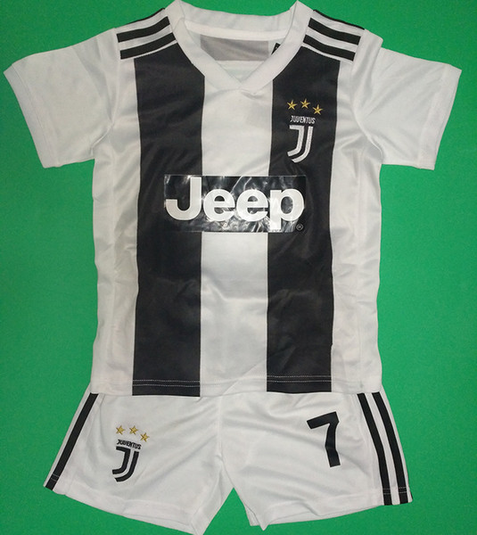 2019 Juventus home Soccer Jersey 18/19#7 RONALDO DYBALA Soccer Shirt #11 D COSTA MANDZUKIC #33 BERNRRDESHI football uniform 3-12T FOR kid