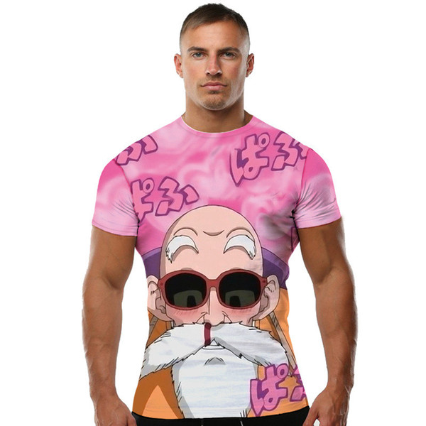 Factory direct Dragon Ball animation cartoon 3D men's summer short-sleeved T-shirt