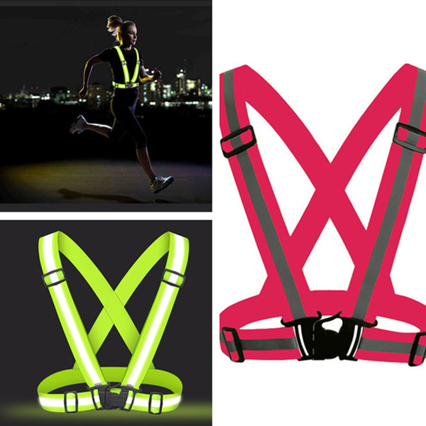 Visibility Reflective Vest 6 Colors Night Warning Safety Outdoor Waistcoat Cycling Sports vest Contruction Tops Home Clothing 200pcs T1I1573