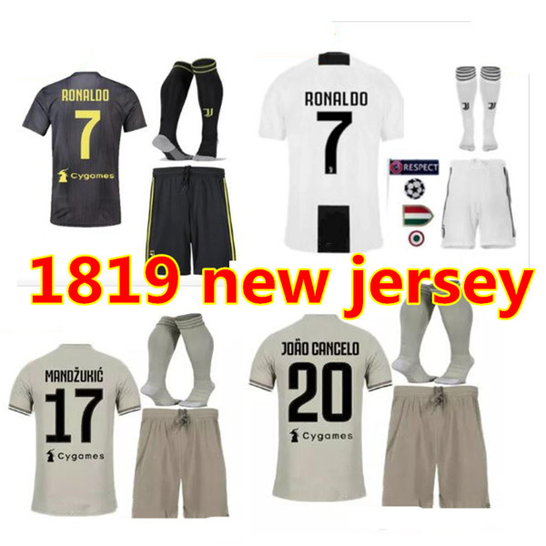 Juventus soccer Jersey Kit RONALDO 18 19 DYBALA PJANIC Marchisio MANDZUKIC MATUIDI child boys 2018 2019 football Shirt uniforms JUVE