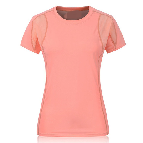 Summer UA Quick Dry Gym T-shirt Women Breathable Elastic Workout Tops Women Running Jogging Training Sportswear LE276