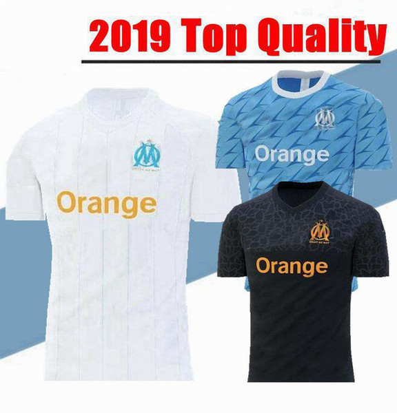 2019 2020 New Olympique de Marseille Soccer jersey Strootman Maillot De Foot PAYET L.GUSTAVO THAUVIN AWAY Third 19 20 Marseille shirts black