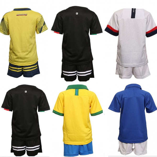 National Team kids football kits 2019 Brazil USA France Children soccer Jerseys camisa de futebol baby infant boy designer Sports clothes