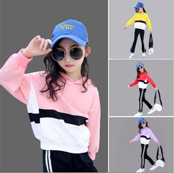 2019 Kids Clothes Set Fashion Teen Girls Tracksuits Spring Autumn Sets Long Sleev 2pcs Children Suits Winter Little Girls Sets