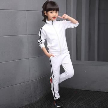 Children's clothing boys and girls set 2019 spring new Korean version of the solid color sports school uniform fashion explosion models in t