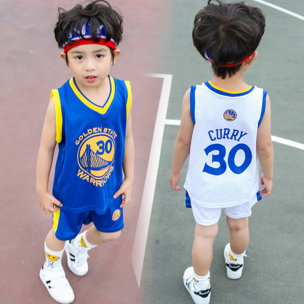 Kids Tracksuits Number 30 Sports Clothing set Basketball athletic outdoor Tank+shorts Quick Dry Mesh No fade Breathable Summer DHL