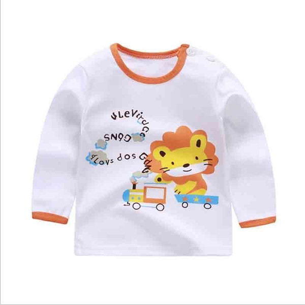 good quality 2019 Spring Autumn Newborn Baby Girl Boy Cartoon Long Sleeve T-Shirts Cotton Toddler Clothes For 9M-24M Baby