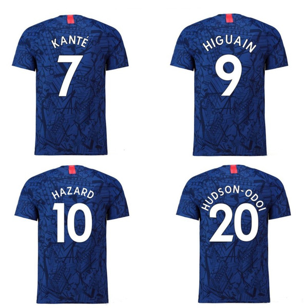 2019 2020 The Blues soccer jerseys kids kits HAZARD JORGINHO GIROUD football shirts KOVACIC WILLIAN DAVID HUDSON 19 20 home blue soccer tops