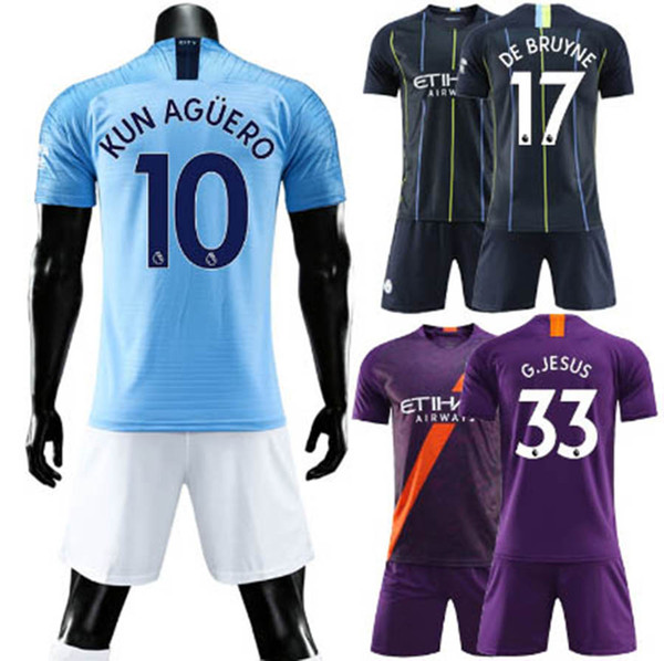 18 19 Manchester Soccer Jerseys City De Bruyne Kun Aguero Football Shirt Foden Mahrez Bernardo Camiseta Mendy Sane Maillot De Foot 2018 2019