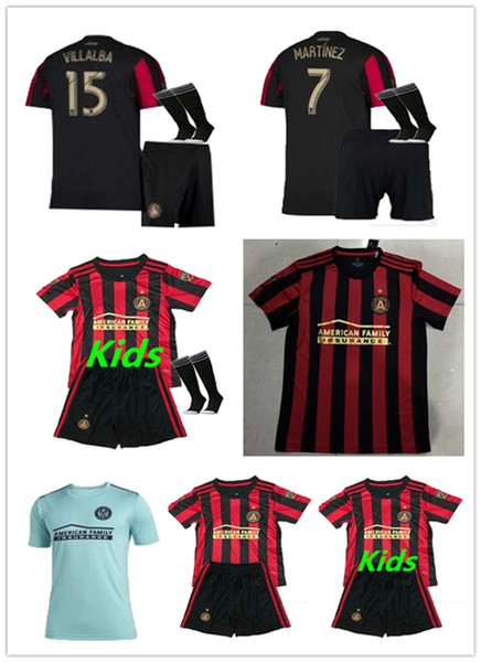 Kids Kit 2019 2020 Parley MLS Atlanta United FC soccer jersey 19 20 GARZA JONES VILLALBA MCCANN ALMIRON MARTINEZ children football shirt kit