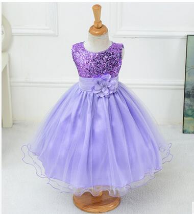 Wholesale Flower girl dresses Children dresses Kids wedding party dress baby girls' dresses for size 2-8 years