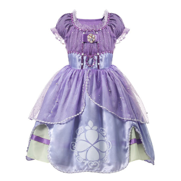 Lovely Cap Sleeve Girl's Pageant Dresses Deluxe Dress Cosplay Costume Party Dress Princess Dress For Kids