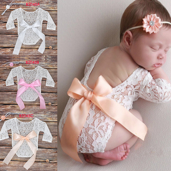 Newborn Infant Baby Girl Lace Jumpsuit Sunsuit Summer Flower Bodysuits Tutu Set Newborn Photography Prop Baby Skirt