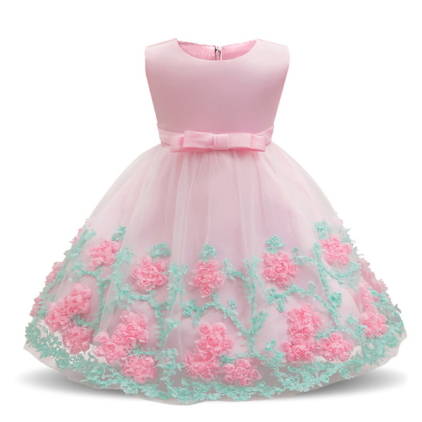 Infant Christening Baby Princess Newborn 1 2 Year Birthday Dress Party Girl Clothes Vestido Bebe For Kids Girls Summer Dresses