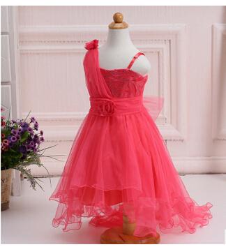 New Summer Baby Girls Party Dress Evening Wear Long Tail Girls Clothes Elegant Flower Girl Dress Kids Baby Dresses