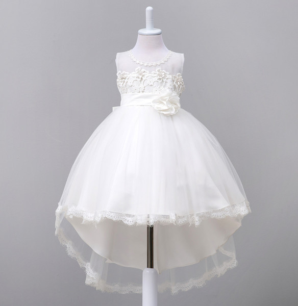 retail 2017 hot big girl baby Girls' party Dresses Infant Princess kids Dancing wedding Trailing dresses,children Dancewear Christening Gown