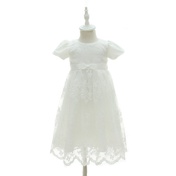 Baby Girl Dress Flower Christening Baptism Gown Formal Party Special Occasion Dresses For Toddler/Infant