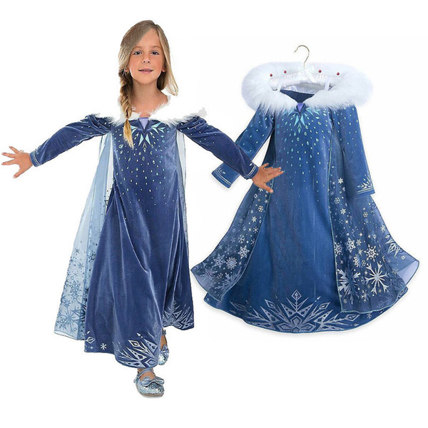 girl christening dress formal cosplay cartoon dress robe for 3-8years girls kids children party banquet princess dress clothes