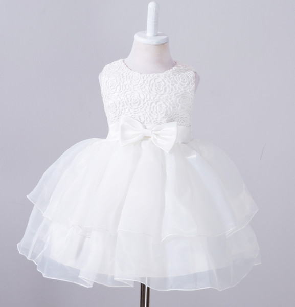 New retail Newborn baby girl Baptism Dress Christening Gown kids Girls' party Infant Princess wedding summer dresses