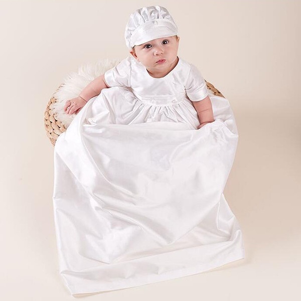 Baby Boys 2 Pieces Christening Outfit White Baptism Christening Suit Newborn Cotton Clothes Set White Check