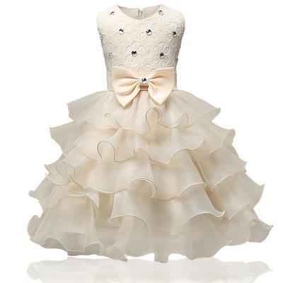 In Stock A-Line Flower Girls' Dresses Lace Girls Pageant Dresses 2018 Girl Communion Dress A-Line Kids Formal Wear Flower Girl's Dress