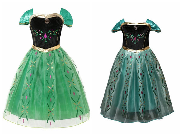 2 Colors Fashion Elegant and Beautiful Princess Christmas Dresses Hallowmas Dresses Cosplay Party Princess Costume Flower Printing Dresses