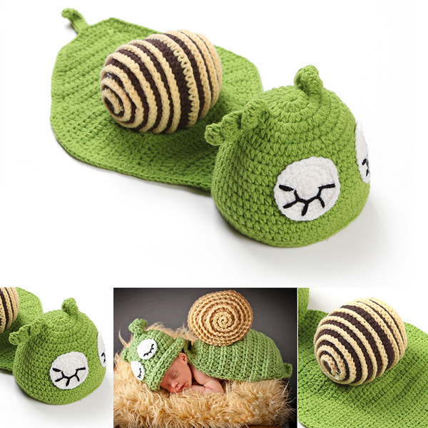 Baby Photography Props Cute Snail Set Newborn Boy and Girl Crochet Outfit Infant Coming Home Photo Props kids clothes Accessories