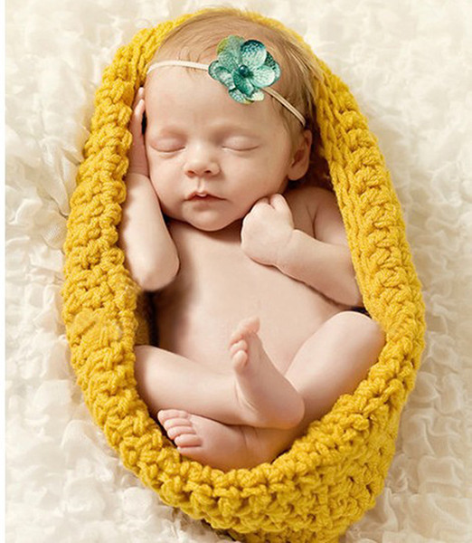 Baby Sleeping Bag Photography Props Newborn Boy and Girl Crochet Outfit Infant Coming Home Photo Props Doll Accessories Costume BP044